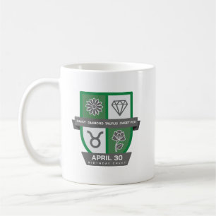 Blason d'anniversaire Taureau™ pour mug du 20-30 a