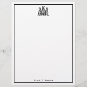 Blason de Château Héraldique Vintage Emblème Armoi