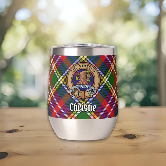 Blason de Clan Christie sur tartan (Créateur téléchargé)