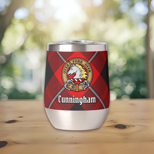 Blason de Clan Cunningham sur tartan (Créateur téléchargé)