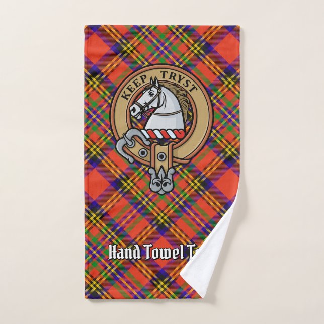 Blason de Clan Hepburn sur tartan (Serviette à main)