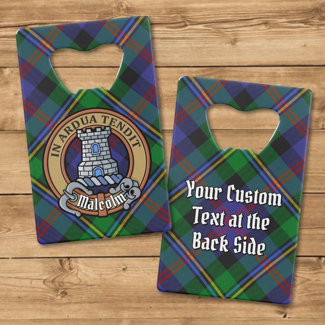 Blason de Clan Malcolm sur tartan (Créateur téléchargé)