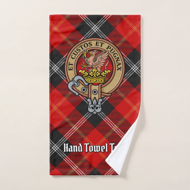 Blason de Clan Marjoribanks sur tartan (Serviette à main)