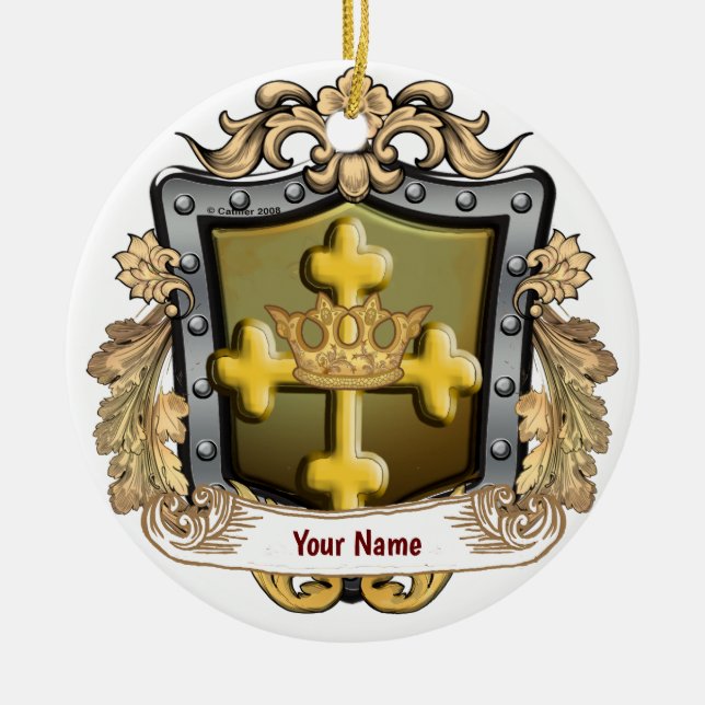 Blason de famille de Majesté ornement de nom de fa (Devant)