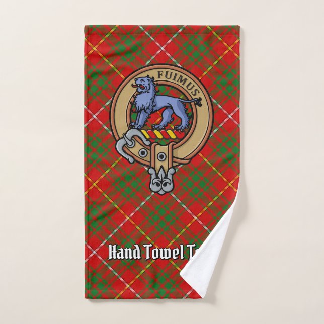 Blason du Clan Bruce sur tartan (Serviette à main)