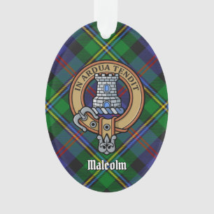 Blason du clan Malcolm sur tartan