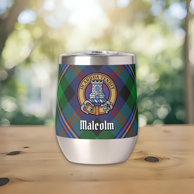 Blason du clan Malcolm sur tartan (Créateur téléchargé)