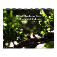 Blasphème numérique 2026 Calendrier mural de 12 mo