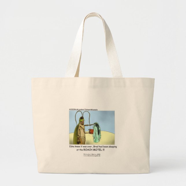Blatte piège dessin animé sur un grand sac fourre- (Devant)