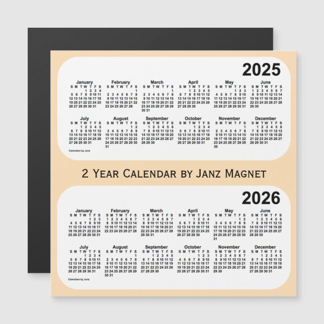 Blé 2025-2026 calendrier de 2 ans par l'aimant de (Devant / Derrière)