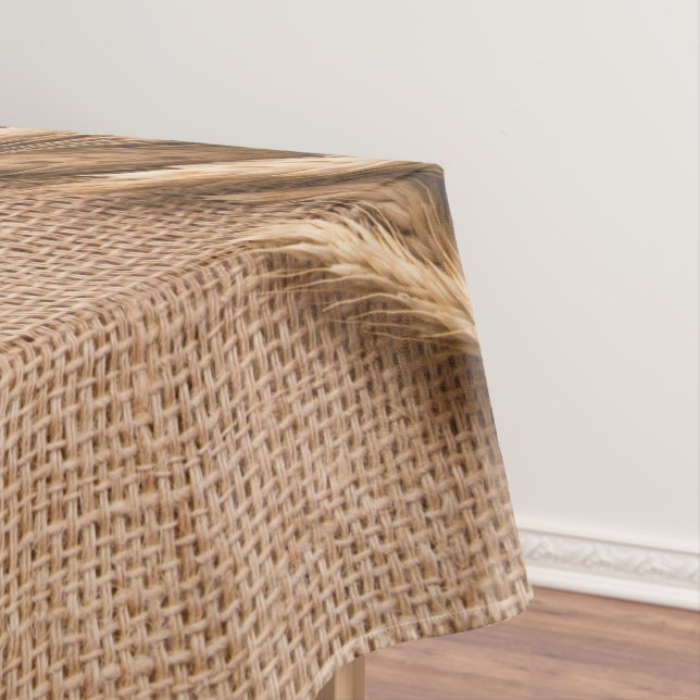 Blé de nappe sur Burlap Pays de sac Rustique Far (In Situ)