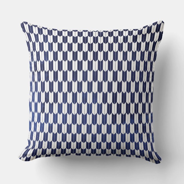 Blé japonais bleu Coussin réversible (Recto)