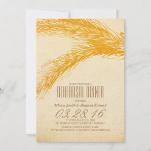 Blé Rustique Répétition Dîner Invitations