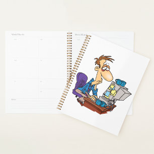 Bleary Eyed Man Spiral Planner