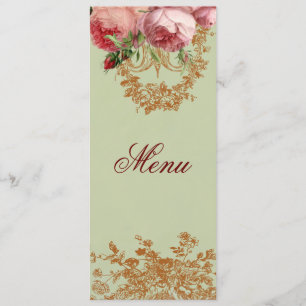 Blenheim Rose - Elegant Sage Green Menu