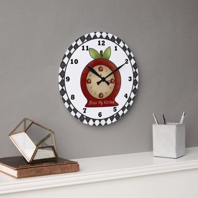 Bless My KItchen pomme horloge (Bureau)