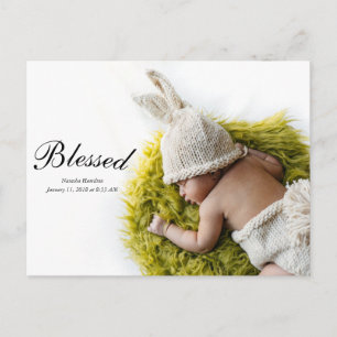 Blessé Bienvenue Nouvelle carte postale faire-part