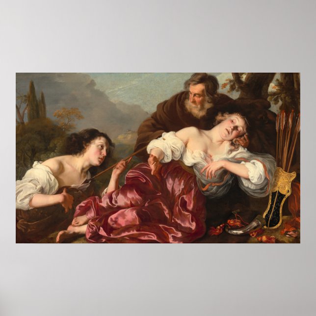 Blessé Dorinda - Louis Vallée Poster des Beaux-Art (Devant)