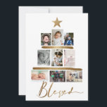 Blessé Gold Script Christmas Tree Photo Collage H<br><div class="desc">Célébrez la saison de la convivialité et partagez vos moments chéris avec notre "Blessed Gold Script Christmas Tree Photo Collage Card." Cette carte est plus qu'un simple salut festif, c'est une expression sincère de votre joie et de votre connexion. 🌲 collection d'arbres de Noël : Capturez l'essence de l'esprit de...</div>