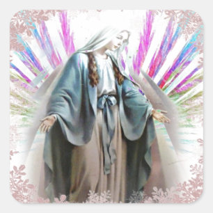 Blessé Vierge Marie autocollant de Noël