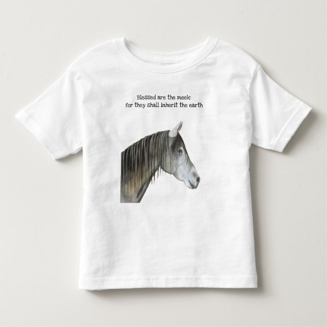 Blessed Are the Meek Horse Toddler T-shirt (Devant)