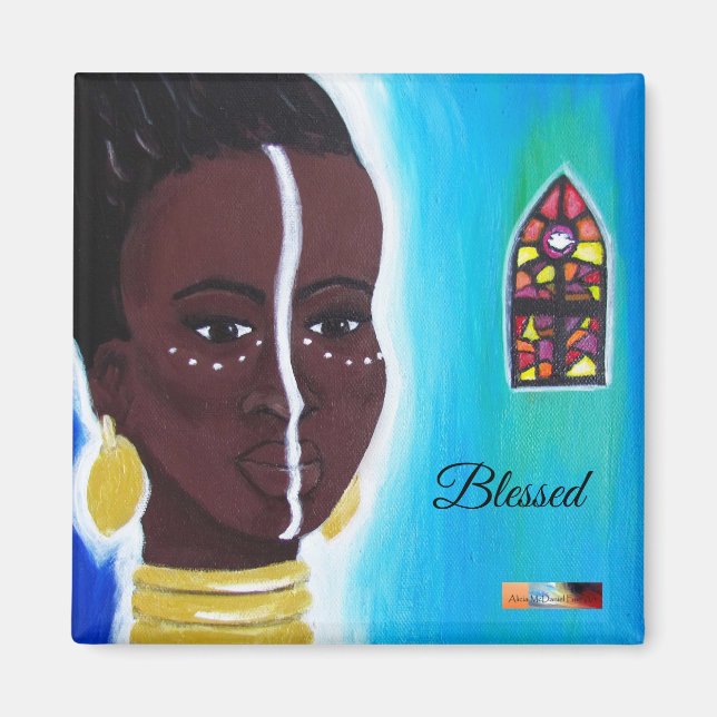 Blessed Queen Magnet by Alicia McDaniel Fine Art (Devant)