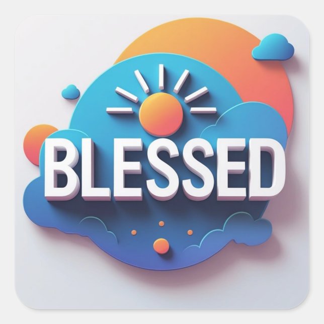 Blessed Sticker - Ai design (Devant)