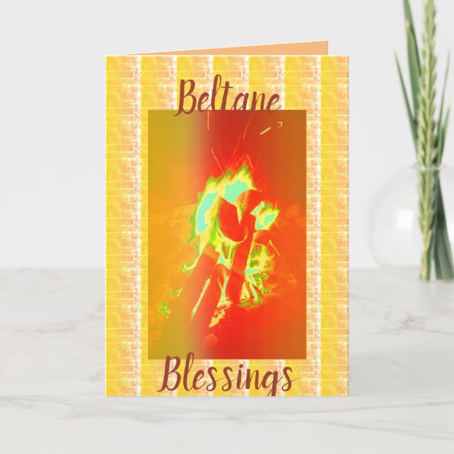 Blessures Beltane dans la carte de voeux d'or (Devant)