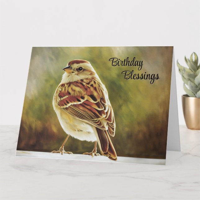 Blessures d'anniversaire Bruant - Carte d'annivers (Petite plante)
