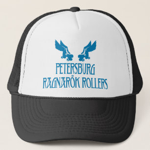 Bleu 2 de casquette de camionneur de rouleaux de