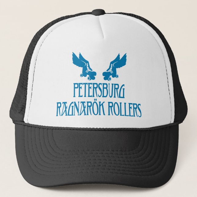 Bleu 2 de casquette de camionneur de rouleaux de (Devant)