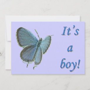 Bleu à l'Est Nouveau bébé Faire-part garçon