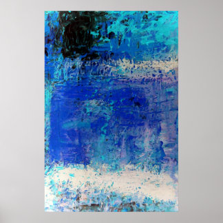 Bleu Abstrait Décor Art Décor Posters minimalistes