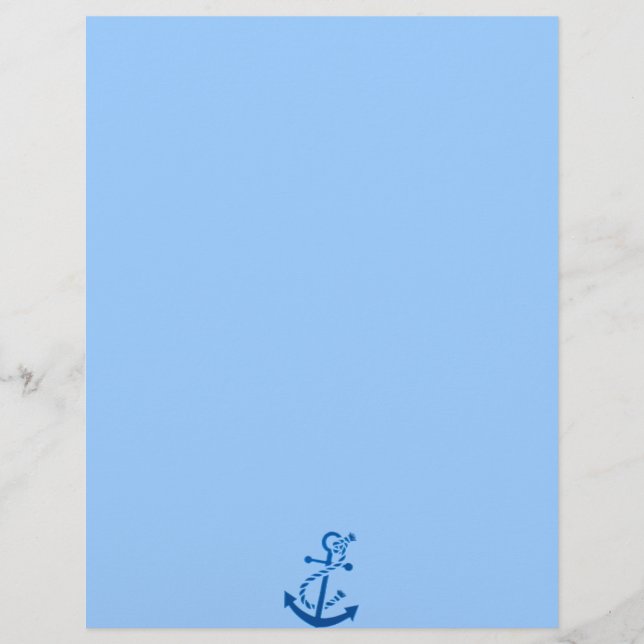Bleu Ancre marine nautique Thème (Devant)