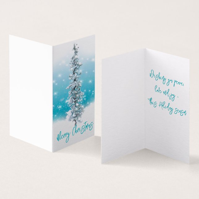 bleu arctique gelé argenté brillant à feuillage pe (Inside and Outside)