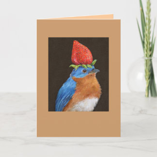 bleu avec carte fraise