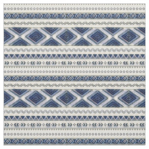 Bleu aztèque et tissu haut de gamme sans couture