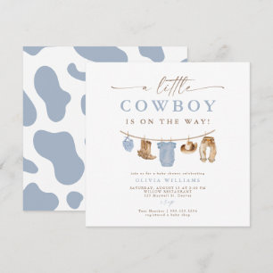 Bleu Baby Clothesline Petit Baby shower Cowboy