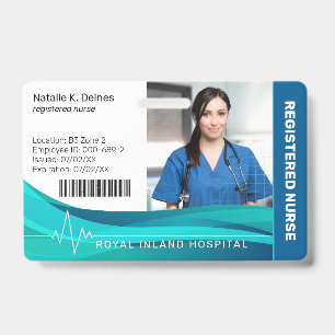 Bleu Badge d'identification photo pour le person