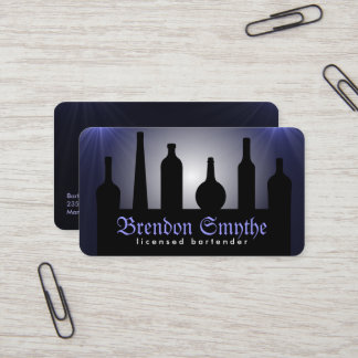 Bleu Bartending Services Barman Cartes de visite
