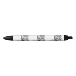 Bleu Beau stylo tigre blanc