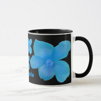 Bleu Begonia Mug personnalisable