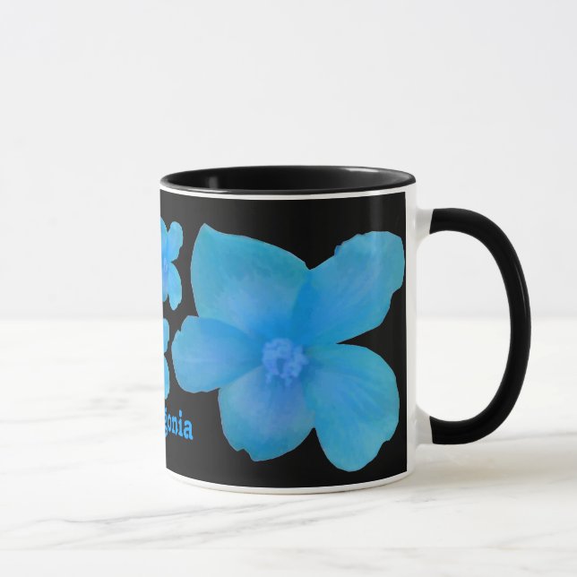 Bleu Begonia Mug personnalisable (Droite)