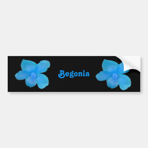 Bleu Bégonia Sticker de pare-chocs personnalisable