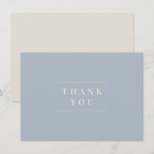 Bleu beige carte de remerciements Tan