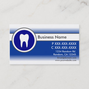 Bleu blanc fade dentiste cartes de visite personna