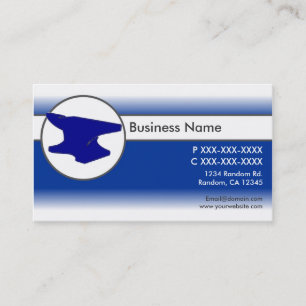 Bleu blanc fade personnalisé cartes de visite anvi