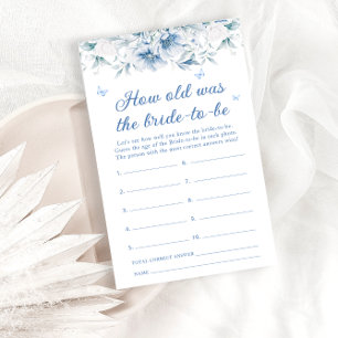 Bleu Blanc Floral Quel âge a la mariée à jouer