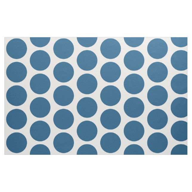 Bleu Blanc Gros Pois tissu (Yard)