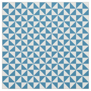 Bleu Blanc moderne Triangles tissu Motif